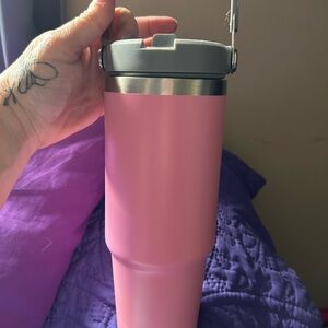 Pink Insulated Tumbler with Handle